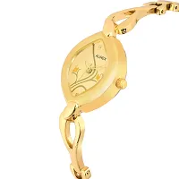 AUREX Analogue Women's & Girl's Watch (Gold Dial Gold Colored Strap)-thumb1