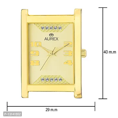 AUREX Analogue Men's Watch(Gold Dial Gold Colored Strap)-AX-GSQ1255-GLG-thumb3