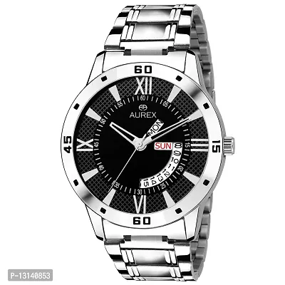 Aurex Analog Black Dial DayAnd Date Functioning Men's and Boy's Watch (AX-GR119-BKC)-thumb0