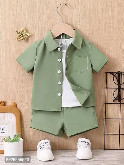 Stylish Cotton Top With Bottom Set For Boys