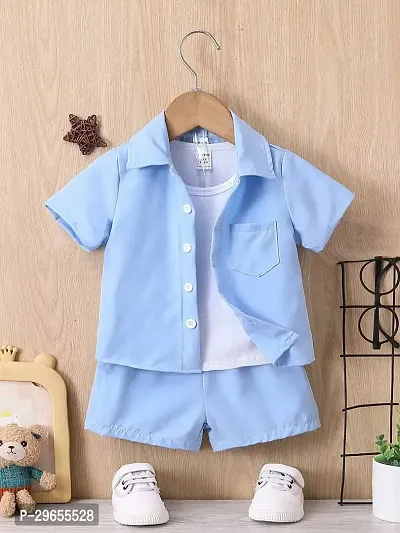 Stylish Cotton Top With Bottom Set For Boys