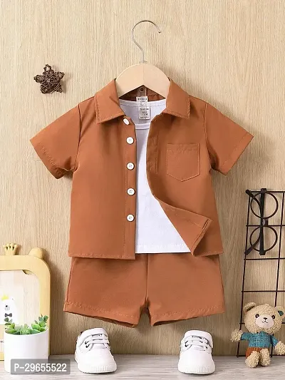 Stylish Cotton Top With Bottom Set For Boys