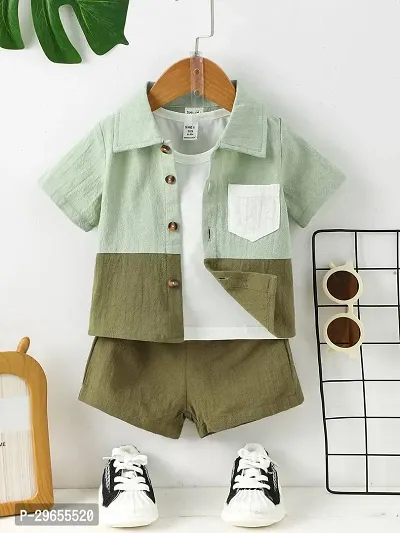 Stylish Cotton Top With Bottom Set For Boys