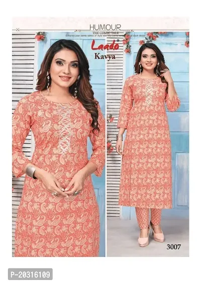 Fancy Cotton Slub Kurta Set For Women