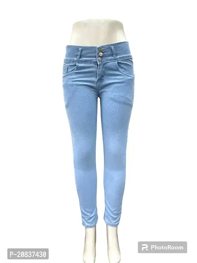 Stylish Silky Jeans For Women-thumb0