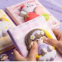 Squishy Toy Notebook Diary Set with 10 Color Pen-thumb3