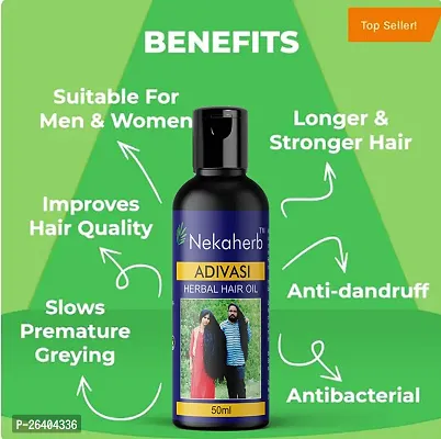 Adivasi For Women And Men For Shiny Hair Long - Dandruff Control - Hair Loss Control - Long Hair - Hair Regrowth Hair Oil-thumb2