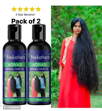 Adivasi Hair Nutrient Solution Hebal Oil Hair Oil for Women and Men for Shiny Hair Long - Dandruff Control - Hair Loss Control - Long Hair - Hair Regrowth Hair Oil ( 100 % Ayurvedic) Pack of 2-thumb0