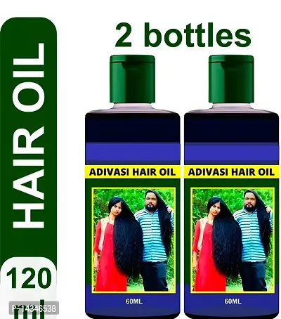 Adivasi Herbal Hair Oil Best Premium Hair Growth Oil Hair Oil (60 ml) aadivasi harbal oil, aadivashi herbal oil , adivashi herbal oil 60mlnbsp; pack of 2-thumb0
