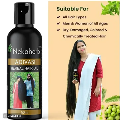 Adivasi Herbal Hair Oil 60ML. 100% Natural (Basically Made By Pure Adivasi Ayurvedic Herbs)-thumb0