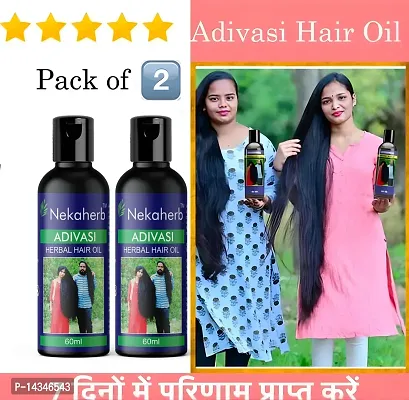 Adivasi Hair Nutrient Solution Hebal Oil Hair Oil for Women and Men for Shiny Hair Long - Dandruff Control - Hair Loss Control - Long Hair - Hair Regrowth Hair Oil ( 100 % Ayurvedic) Pack of 2