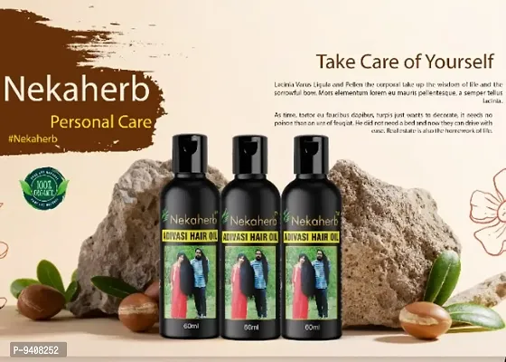 Aadivasi Adivasi Herbal Hair Oil Best Premium Hair Growth Oil Hair Oil (60 ml) pack of 3 aadivasi harbal hair oil, aadivashi herbal hair oil , adivashi herbal hair oil, hair oil ,hair massage oil .a24