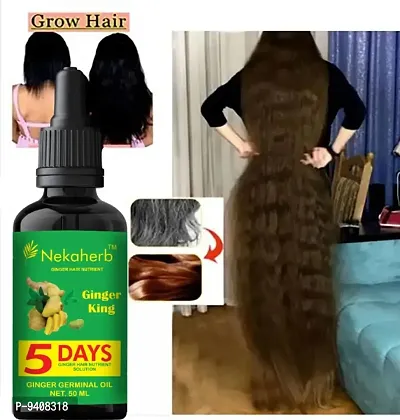 Nekaherb Ginger Germinal pack-1 Ginger Hair Nutrient Solution Hebal Oil Hair Oil for Women and Men for Shiny Hair Long - Dandruff Control - Hair Loss Control - Long Hair - Hair Regrowth Hair Oil 50ml-thumb0