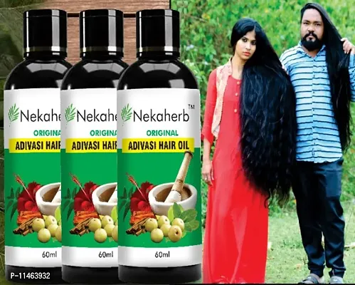 Nekaherb Adivashi Hair Oil .Hair regro 60 ml Hair Oiwth and improve Hair texture Pack of 1-thumb0