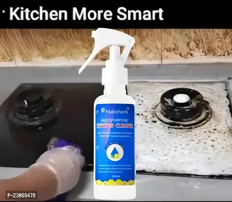 KITCHEN OIL  GREASE STAIN CLEANING REMOVER SPRAY Kitchen Degreaser Cleaner Non Corrosive Multipurpose Product - Removes Oil Grease Food Stains, Chimney Stove Grill, Kitchen Slab, Tiles, Floor, Sink C