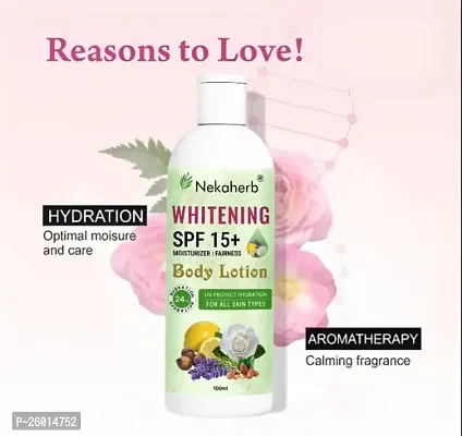 Whitening Body Lotion On SPF15+ Skin Lighten  Brightening Body Lotion Cream Pack of 1