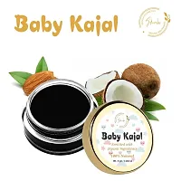 Skivila Baby Kajal Black For Newborn - 100% Natural, Enriched With Certified Organic Ingredients And Desi Cow Ghee, Chemical-Free Kajal, Water Resistant and Long Lasting - 8g-thumb2