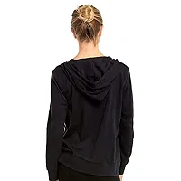 Stylish Black Cotton Blend Solid Jackets For Women-thumb2
