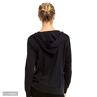 Stylish Black Cotton Blend Solid Jackets For Women-thumb3