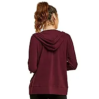 Stylish Maroon Cotton Blend Solid Jackets For Women-thumb3
