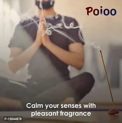 Poioo Incense Stick Dhup Agarbatti for Pooja 5 Fragrances [ Mix ] Mogra Rose Chandan Firdos Golden Apple 240 Sticks (Agarbatti Mix 400g)-thumb4