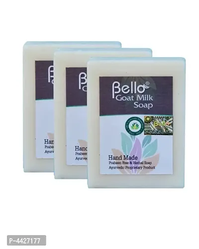 Bello Hand Crafted Goat Milk  Soap Pack of 3-thumb0