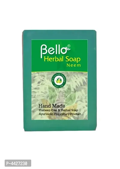 Bello Hand Crafted Neem Soap Pack of 3-thumb0