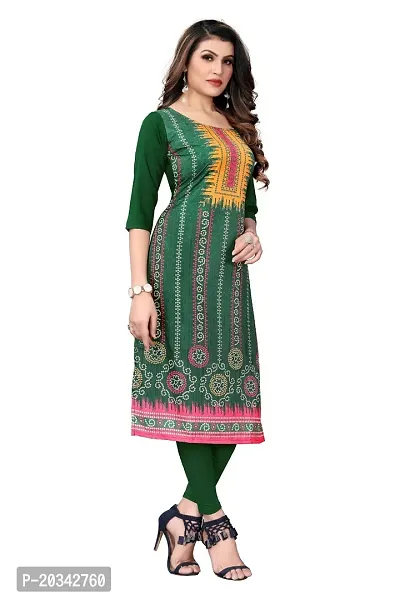 SANSKRUTI FASHION Women's Crepe Digital Print Straight Kurta(Pack of 2) (M, LightGreenNAVYBLUE)-thumb3