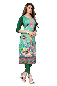 SANSKRUTI FASHION Women's Crepe Digital Print Straight Kurta(Pack 2) (XXL, DarkGreenOliveGreen)-thumb2