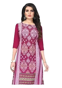 Lemon Tart Women's Crepe Printed Straight Kurti Size - Small Color-Pink (VOL-27-S)-thumb1