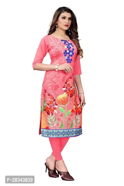 SANSKRUTI FASHION Women's Crepe Digital Print Straight Kurta(Combo) (S, PeachSeagreen)-thumb3