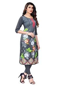 SANSKRUTI FASHION Women's Crepe Digital Print Straight Kurta(Pack of 2) (XL, LIGHTGREYSLATEGREY)-thumb2