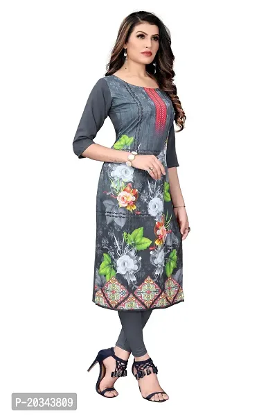 SANSKRUTI FASHION Women's Crepe Digital Print Straight Kurta(Pack of 2) (XL, LIGHTGREYSLATEGREY)-thumb3