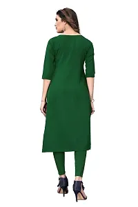 SANSKRUTI FASHION Women's Crepe Digital Print Straight Kurta (S, Dark Green)-thumb1