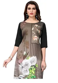 Lemon Tart Women's Crepe Printed Straight Kurti Size- X-Large Color-Black (VOL-25-XL)-thumb1