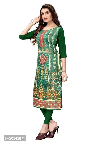 SANSKRUTI FASHION Women's Crepe Digital Print Straight Kurta(Pack of 2) (S, DARKBLUEForestGreen)-thumb4