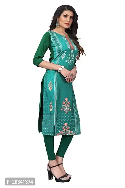 SANSKRUTI FASHION Women's Crepe Digital Print Straight Kurta(Pack of 2) (S, SeagreenSLATEGREY)-thumb3