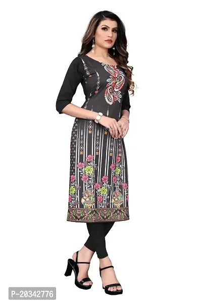 SANSKRUTI FASHION Women's Crepe Digital Print Straight Kurta(Pack of 2) (XXL, BlackPURPEL)-thumb3