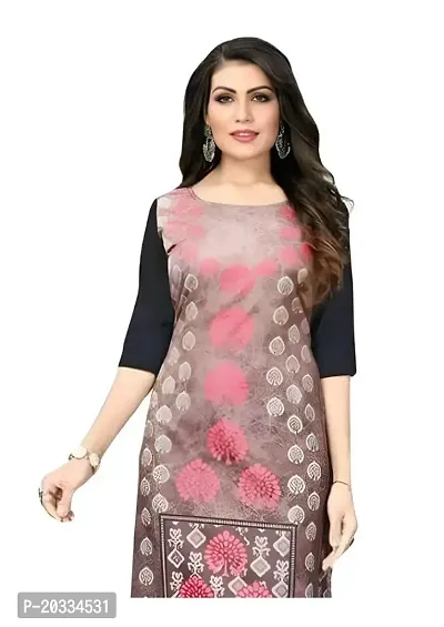 Lemon Tart Women's Crepe Printed Straight Kurti Size- X-Small Color-Black (VOL-38-XS)-thumb2