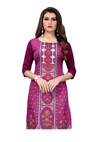 Lemon Tart Women's Crepe Printed Straight Kurti Size- X-Small Color-Purple (VOL-21-XS)-thumb1