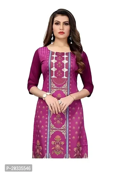 Lemon Tart Women's Crepe Printed Straight Kurti Size- X-Small Color-Purple (VOL-21-XS)-thumb2