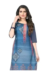 Lemon Tart Women's Crepe Printed Straight Kurti Size- X-Large Color-Grey (VOL-30-XL)-thumb1