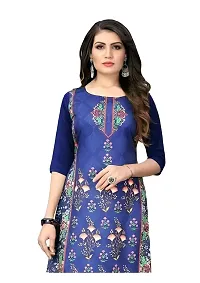 Lemon Tart Women's Crepe Printed Straight Kurti Size- Medium Color-Blue (VOL-39-M)-thumb1