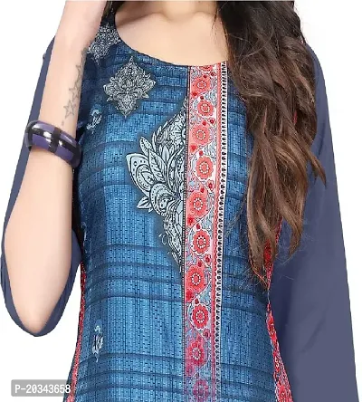 SANSKRUTI FASHION Women's Crepe Digital Print Straight Kurta(Pack of 2) (XXL, DIMGREYBabyblue)-thumb5