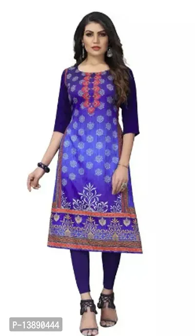 Reliable Crepe Printed Straight Kurta For Women