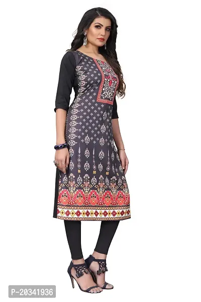 SANSKRUTI FASHION Women's Crepe Digital Print Straight Kurta(Pack of 2) (XL, REDBLACKBluegrey)-thumb3