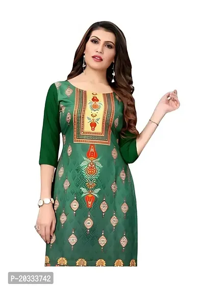 Lemon Tart Women's Crepe Printed Straight Kurti Size- Small Color-Green (VOL-07-S)-thumb2