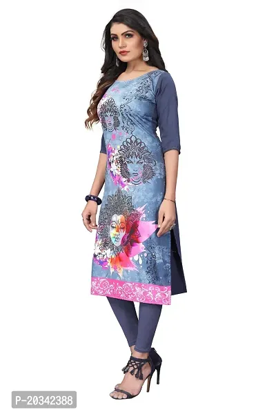 SANSKRUTI FASHION Women's Crepe Digital Print Straight Kurta(Pack of 2) (M, DARKBLACKSLATEGREY)-thumb4