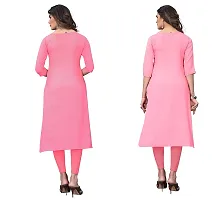 SANSKRUTI FASHION Women's Crepe Digital Print Straight Kurta(Pack of 2) (XXL, CORALPINKRosepink)-thumb1