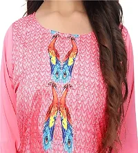 SANSKRUTI FASHION Women's Crepe Digital Print Straight Kurta(Pack of 2) (S, RosepinkBABYGREEN)-thumb4